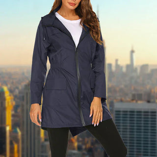 Damen Wasserfester Outdoor Regenmantel | Mit Kapuze