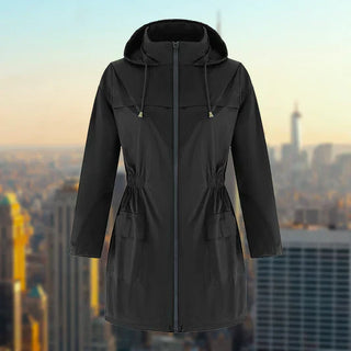 Damen Wasserfester Outdoor Regenmantel | Mit Kapuze