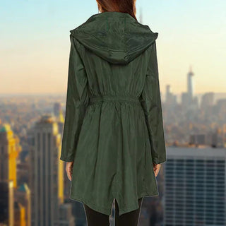Damen Wasserfester Outdoor Regenmantel | Mit Kapuze