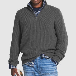 Herren-Pullover mit halbem Reißverschluss | Langarm