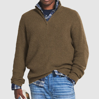 Herren-Pullover mit halbem Reißverschluss | Langarm