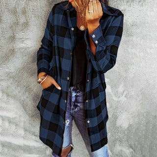 Damen Karierte Jacke | Langarm