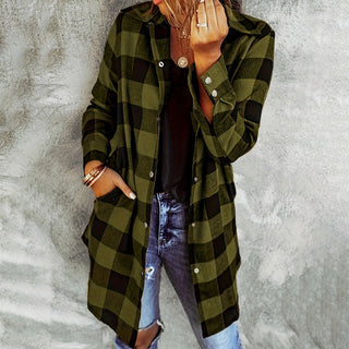 Damen Karierte Jacke | Langarm