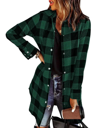 Damen Karierte Jacke | Langarm