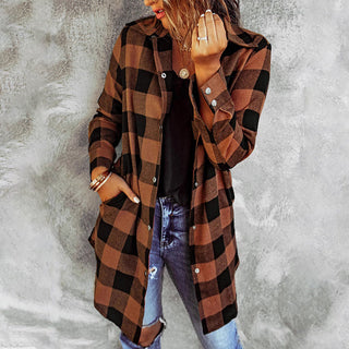 Damen Karierte Jacke | Langarm
