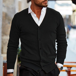 Herren Button-Up Cardigan | V-Ausschnitt