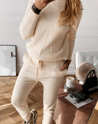 Women's Knitted 2-piece Tracksuit Set | Long Sleeve