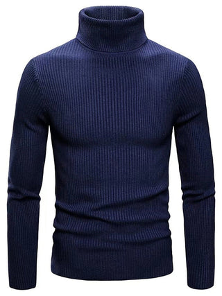 Herren Rippstrickpullover | Rollkragen