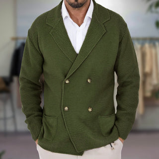 Herren Doppelreiher Strickblazer | Lässig