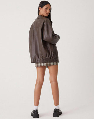 Damen Oversized Jacke | Mit Reißverschluss